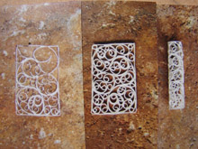 P�tolt filigr�n r�szek, be�p�t�s el�tt